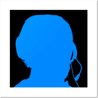 Teachurb Gamer Headset Silhouette Streamer Posters and Art